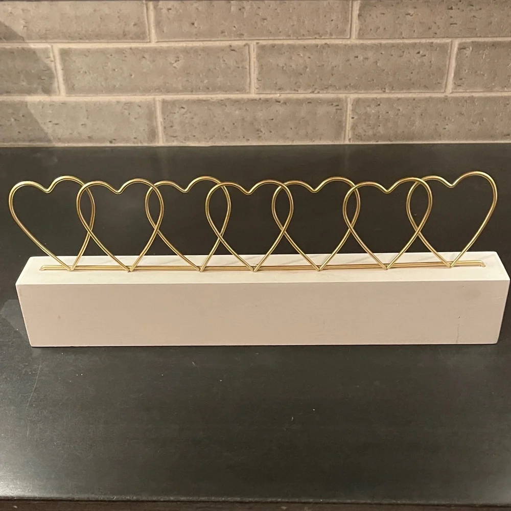 Gold Heart Photo/Card Display